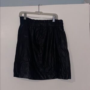 Leather Black Skirt